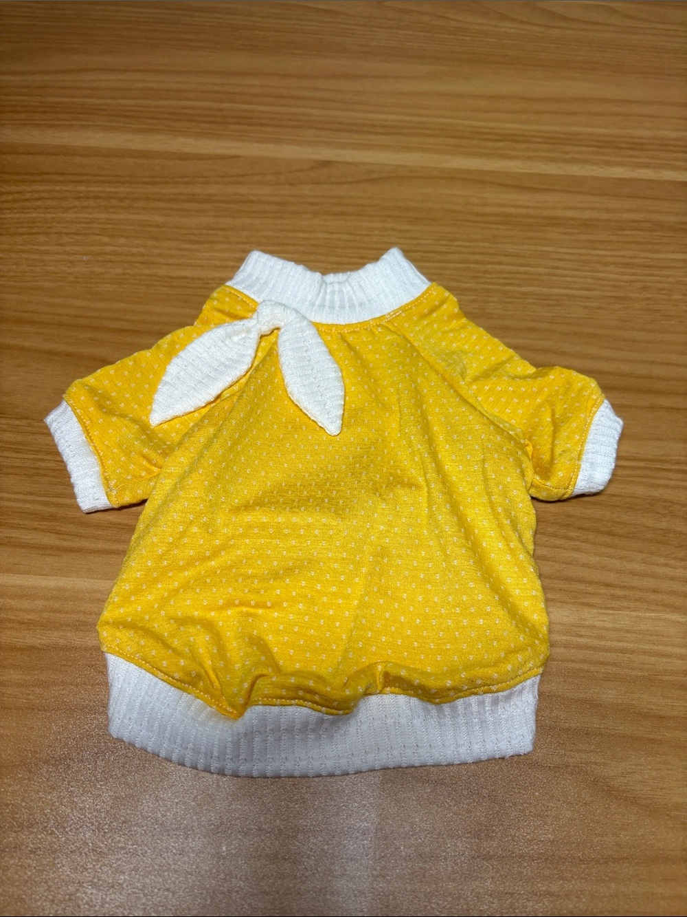 Sunny Yellow Dog Pullover with White Trim